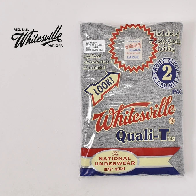 Whitesville 2-PACK T-SHIRT Lot No. WV73544 Gray Size L US Including tariff