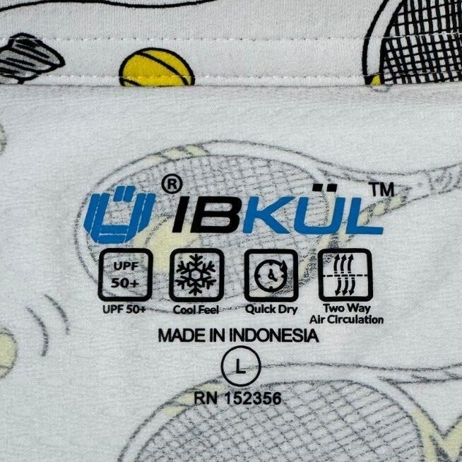 NWT IBKUL Golf Tennis Print 1/4 Zip Top Shirt XS S M L XL 2X White Activewear T2