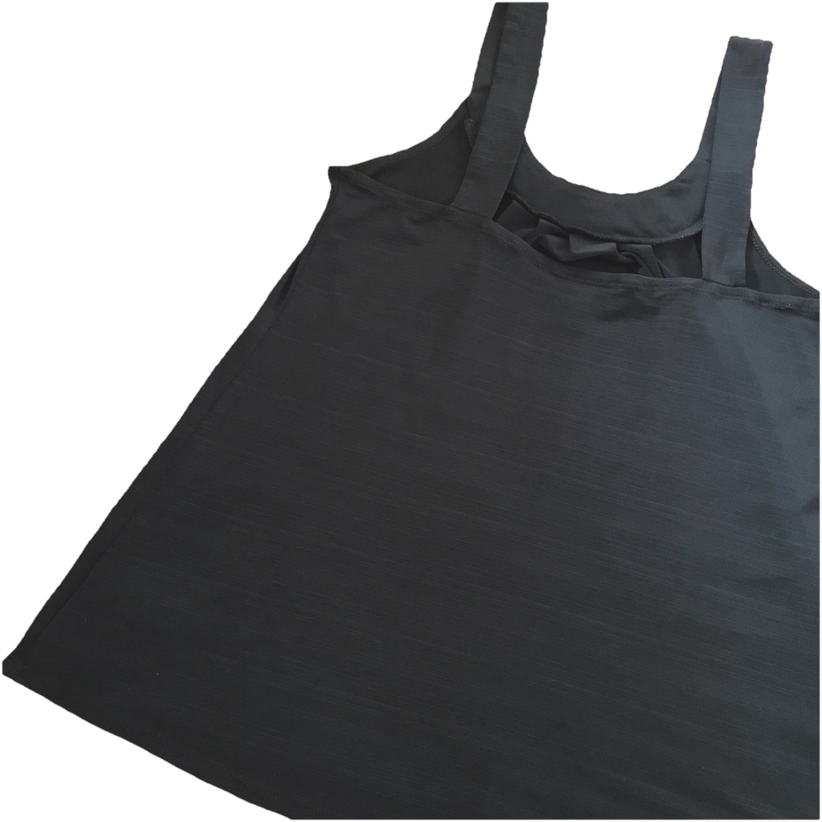 B. Wear Black Pleated Beaded Sleeveless Tank Top Blouse Woman’s Size L