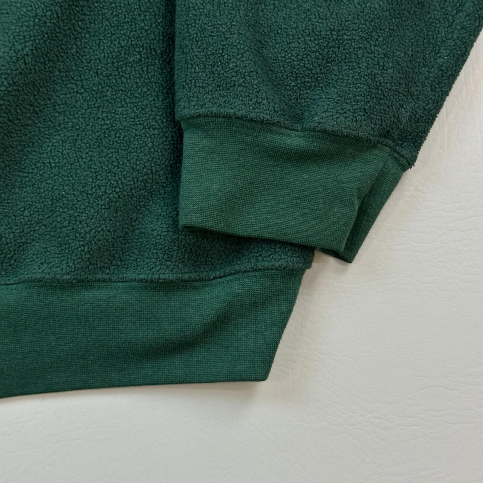 Vintage Ivy Crew Jacket Mens Large Green 1/4 Zip Fleece Hiking Outdoor 90s