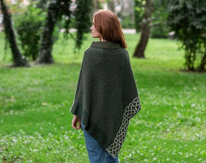 Bill Baber Knitwear Clover Mull Cape, Donegal Merino Wool, One Size
