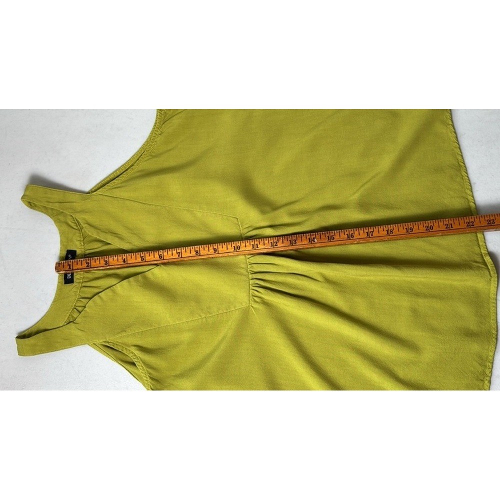 DEAR JOHN Womens Green V Neck Sleeveless Tunic Top Size Medium