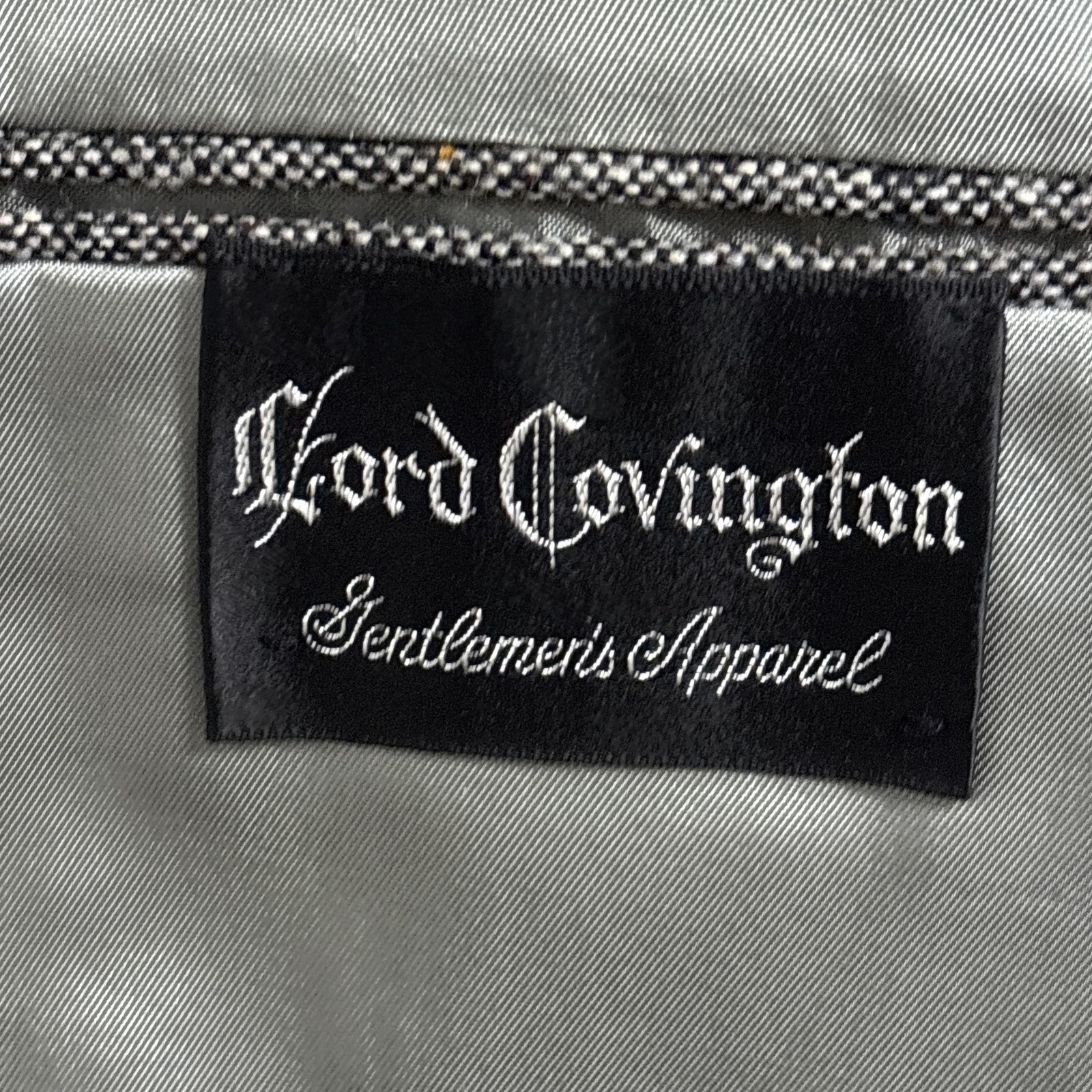 Vintage Lord Covington Sport Coat 44R Gray Tweed Flecked Elbow Patches 42R