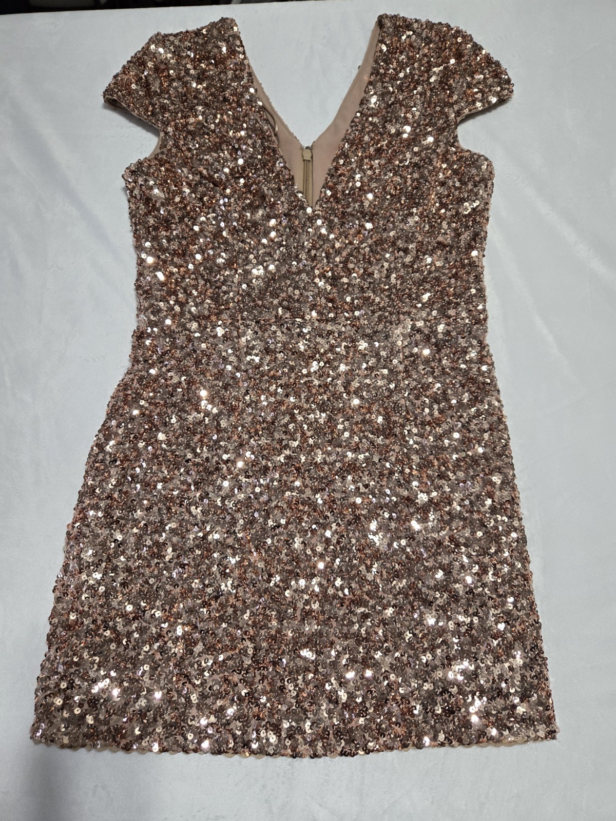 Dress the Population Zoe Soft Copper Dress XL