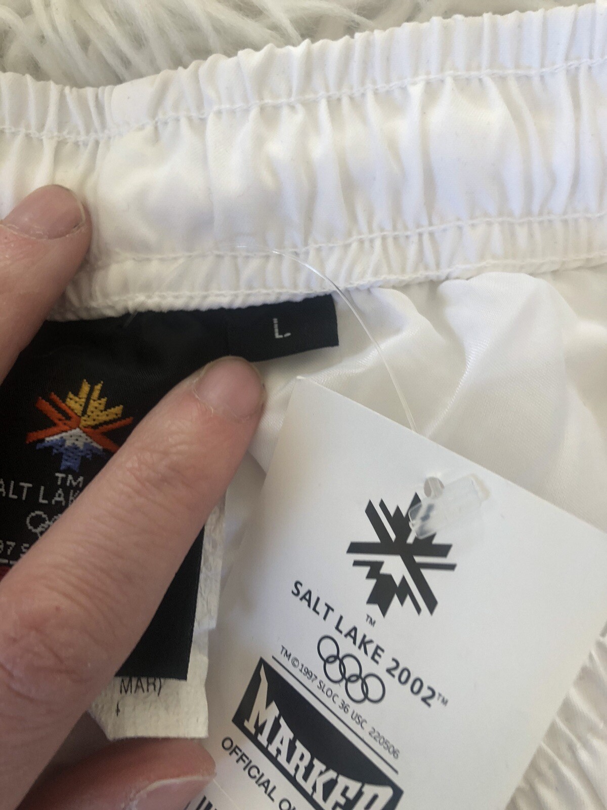 Official Salt Lake 2002 Winter Olympics Torch Relay Uniform Pants NWT Large. D9