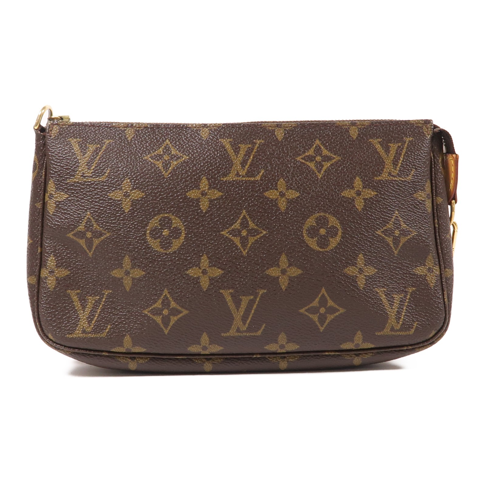 LOUIS VUITTON LV GHW Pochette Accessoires Pouch Handbag Monogram Brown