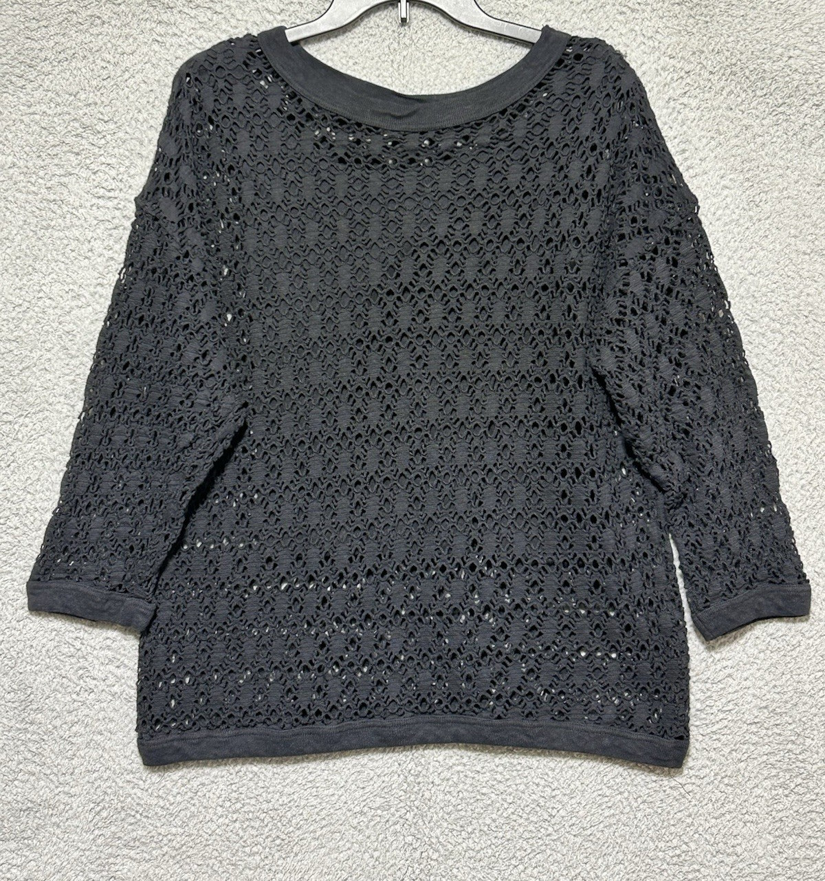 Vntg Margos Womens M Crochet Shirt W/ Camisole Boho Festival Beachy Hippie USA