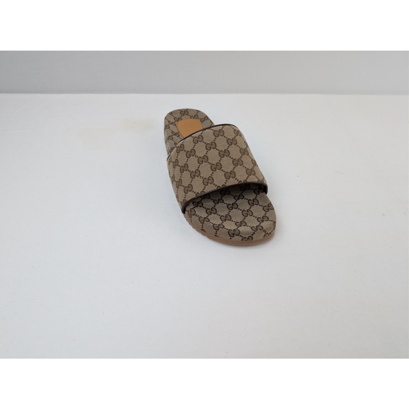 Gucci Sideline GG Canvas Slide Sandals Beige Ebony BNWB 13 Gucci – 13.5 US