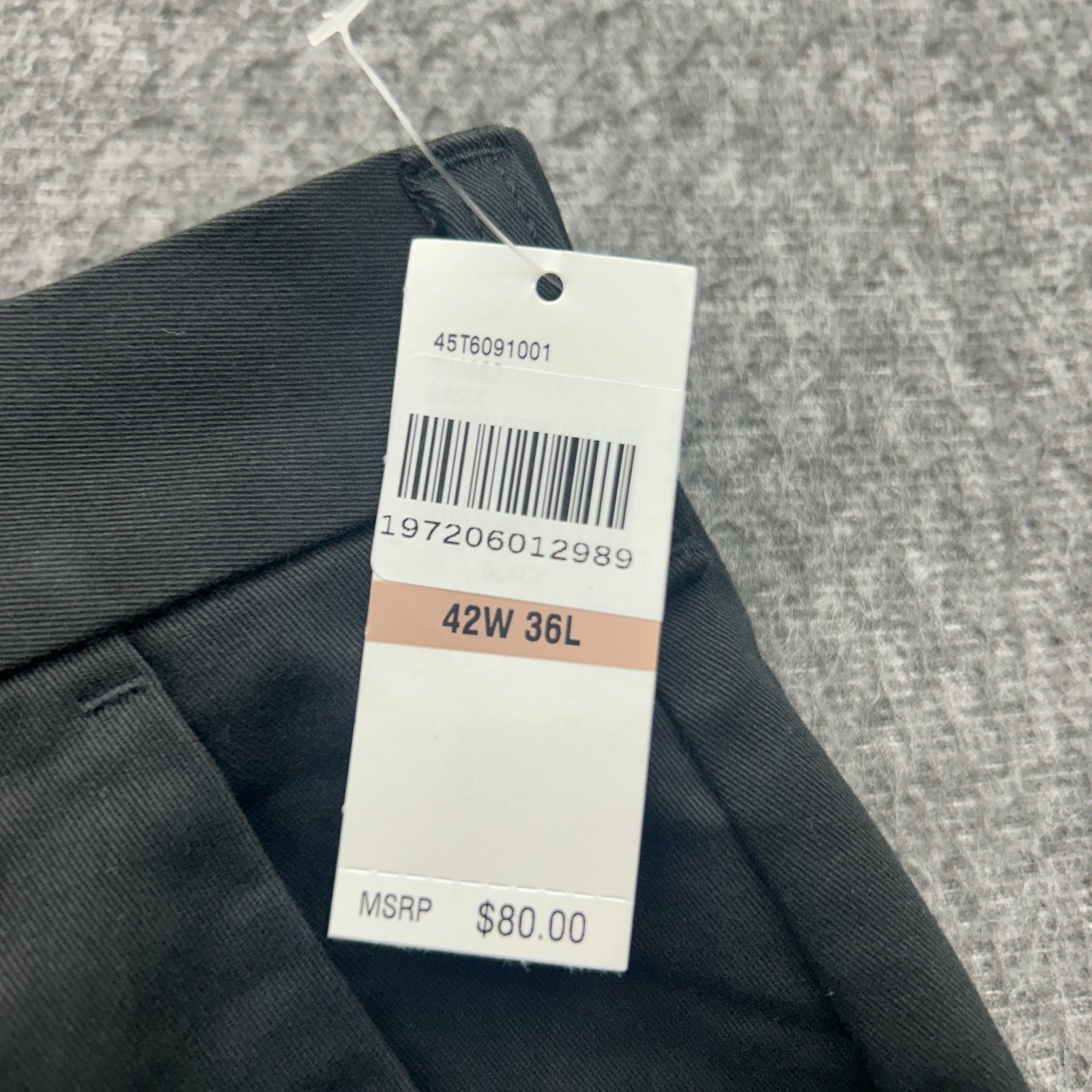 Izod Sportflex Black Performance Plus Stretch Pants Size 42×36 Big & Tall Flat