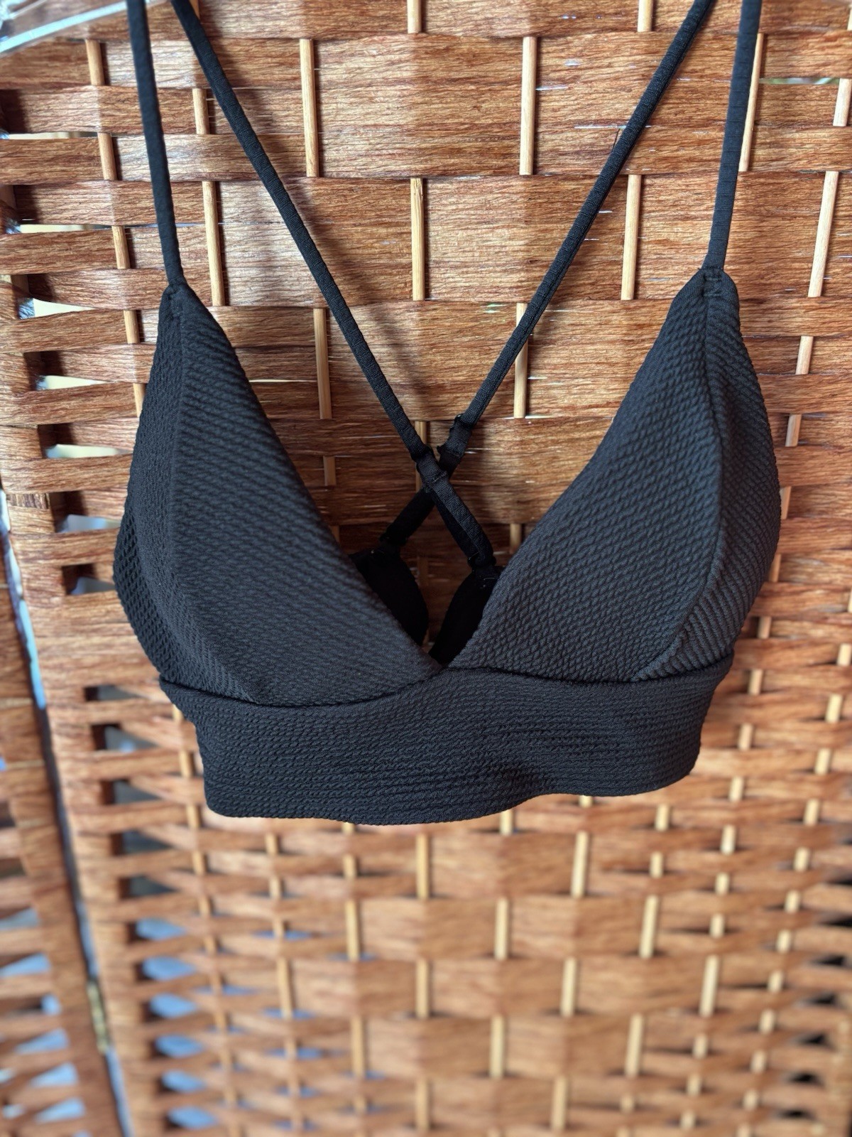 Women’s Bathing Suit Top, Black, No Tags Or Size Tags, Likely Small… Very Cute!