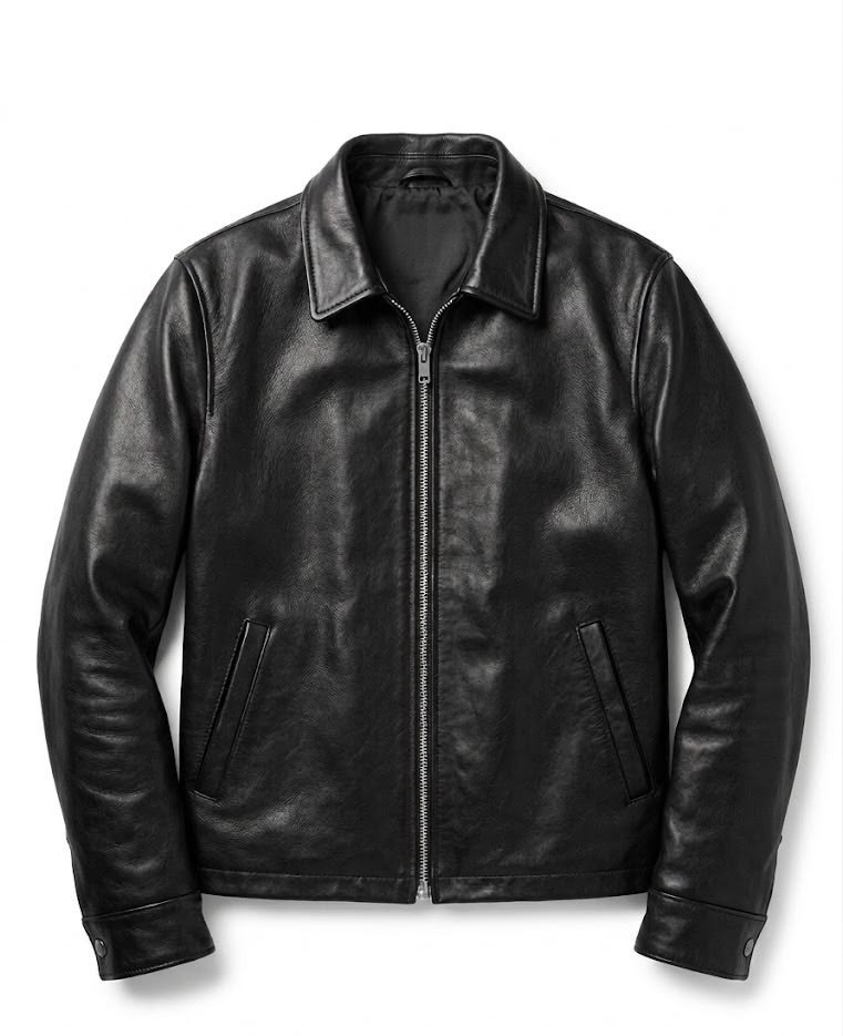 Topstyle Heritage Men’s Premium Black Leather Jacket-Men’s Genuine Black Leather