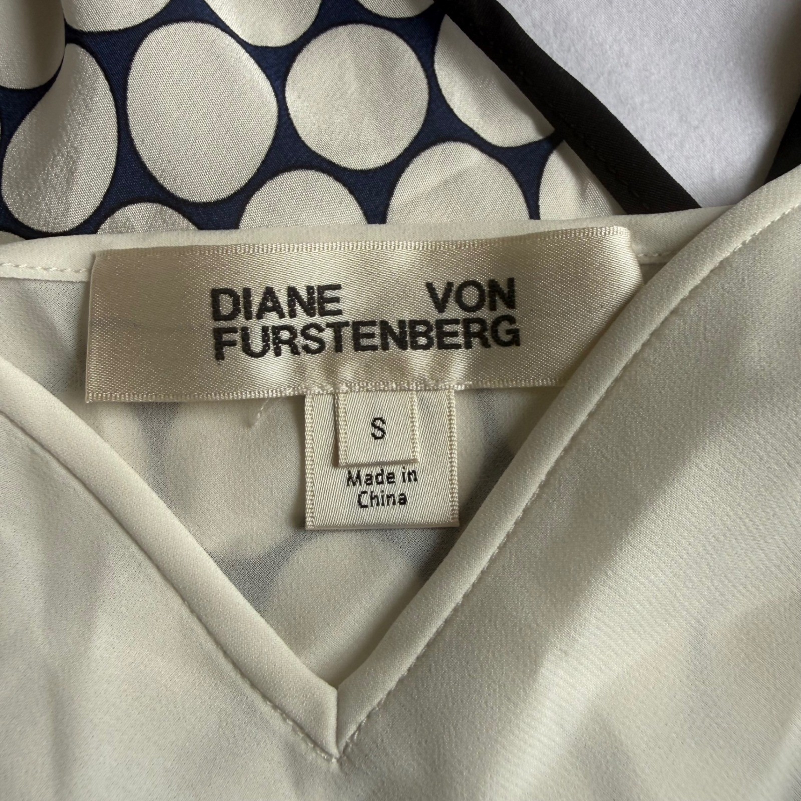 Diane von Furstenberg DVF Silk Boltin Dot Asymmetric Hem Midi Dress Small NWT