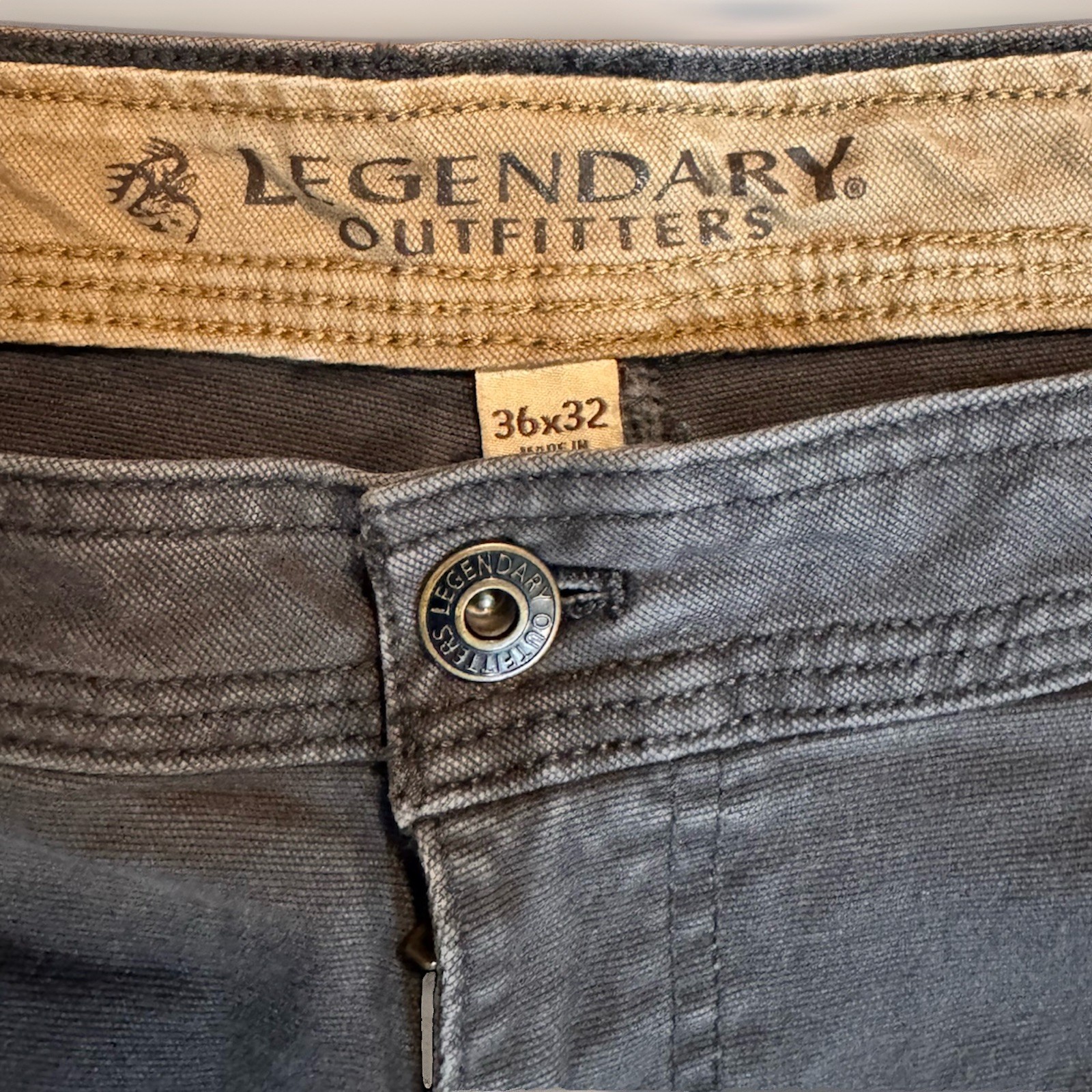 Legendary Outfitter Men’s Cargo Pants Grey Size 36×32 Straight Leg