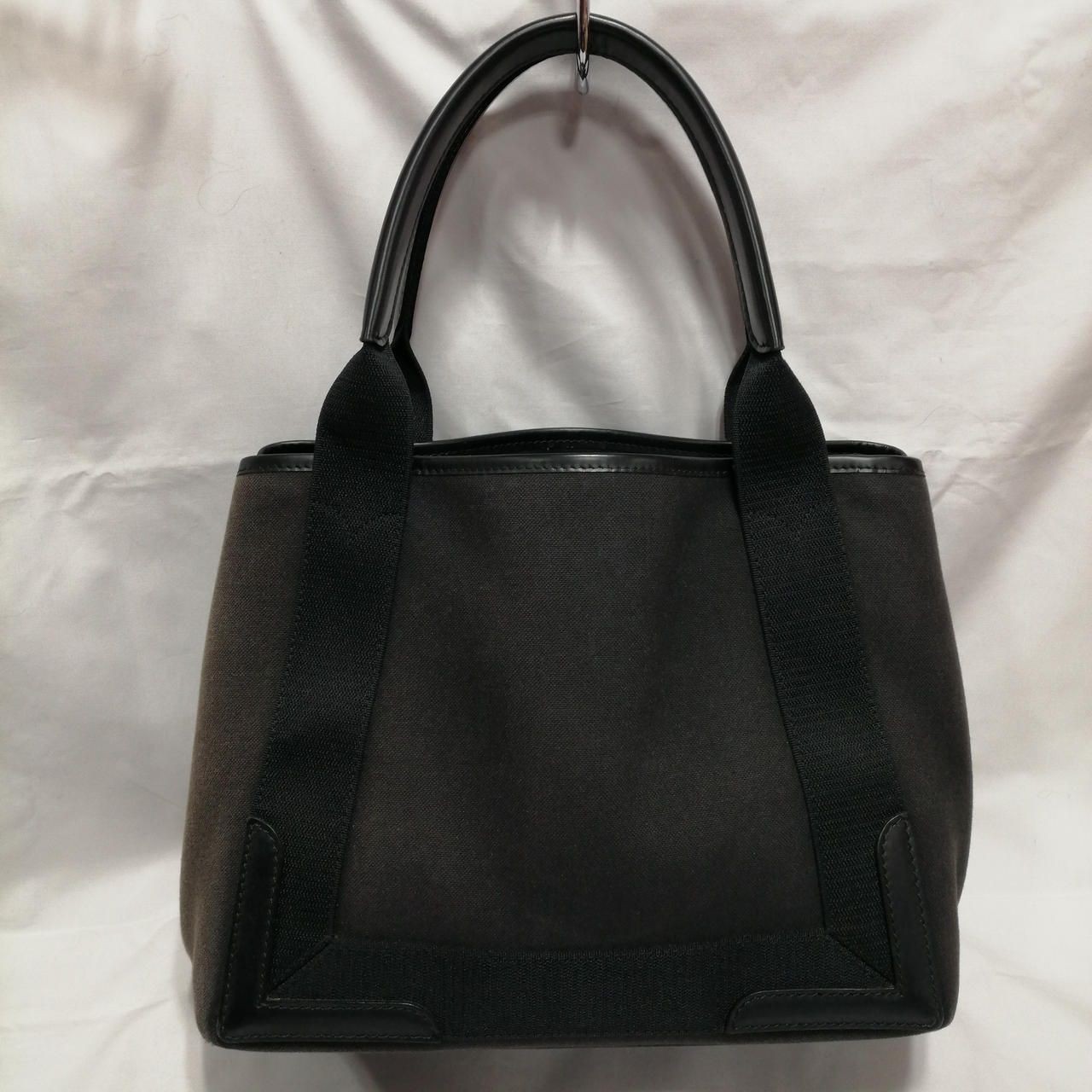 BALENCIAGA Canvas Leather Tote Bag Black 339933-1000 Used