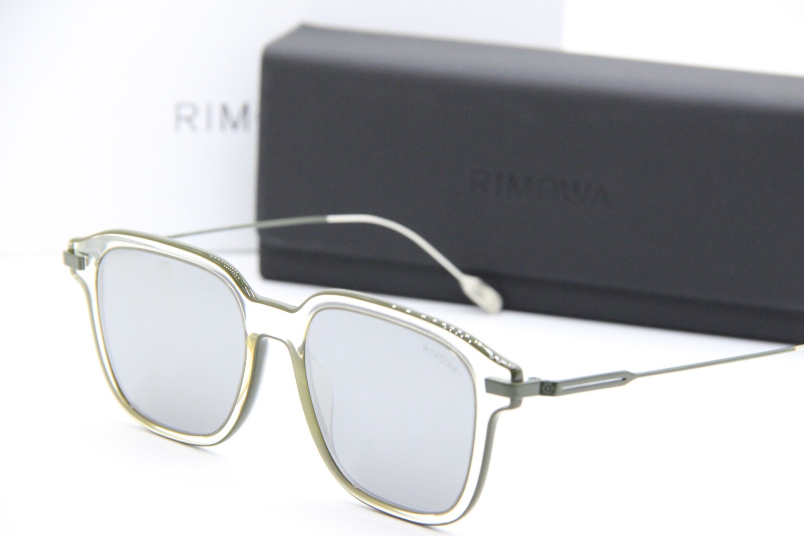 NEW RIMOWA RW 40009I 96C TRANSPARENT OLIVE AUTHENTIC SUNGLASSES W/CASE 52-18