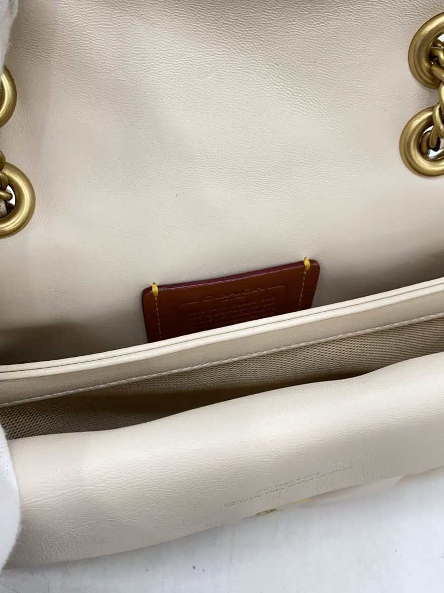 COACH Shoulder Bag Leather WHT Solid CP149 from Japan