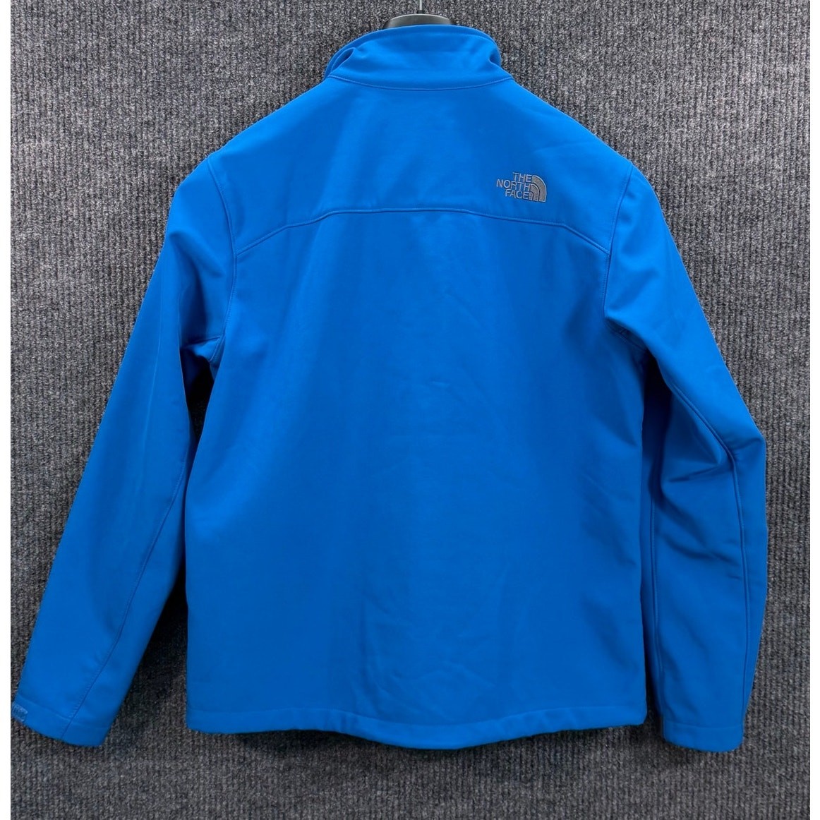 The North Face Soft Shell Jacket Mens Medium Blue Full Zip Fleece Lined Coat
