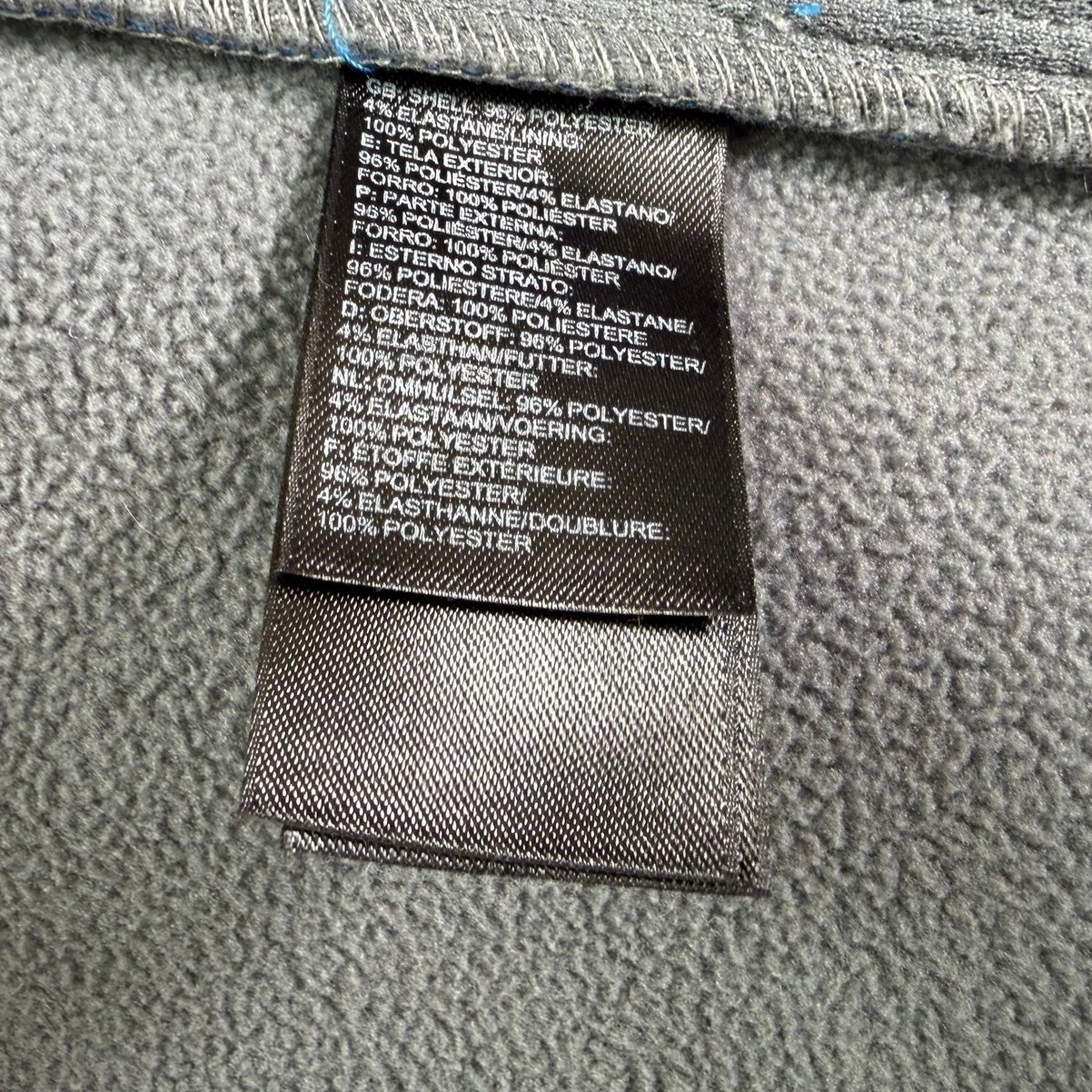The North Face Soft Shell Jacket Mens Medium Blue Full Zip Fleece Lined Coat