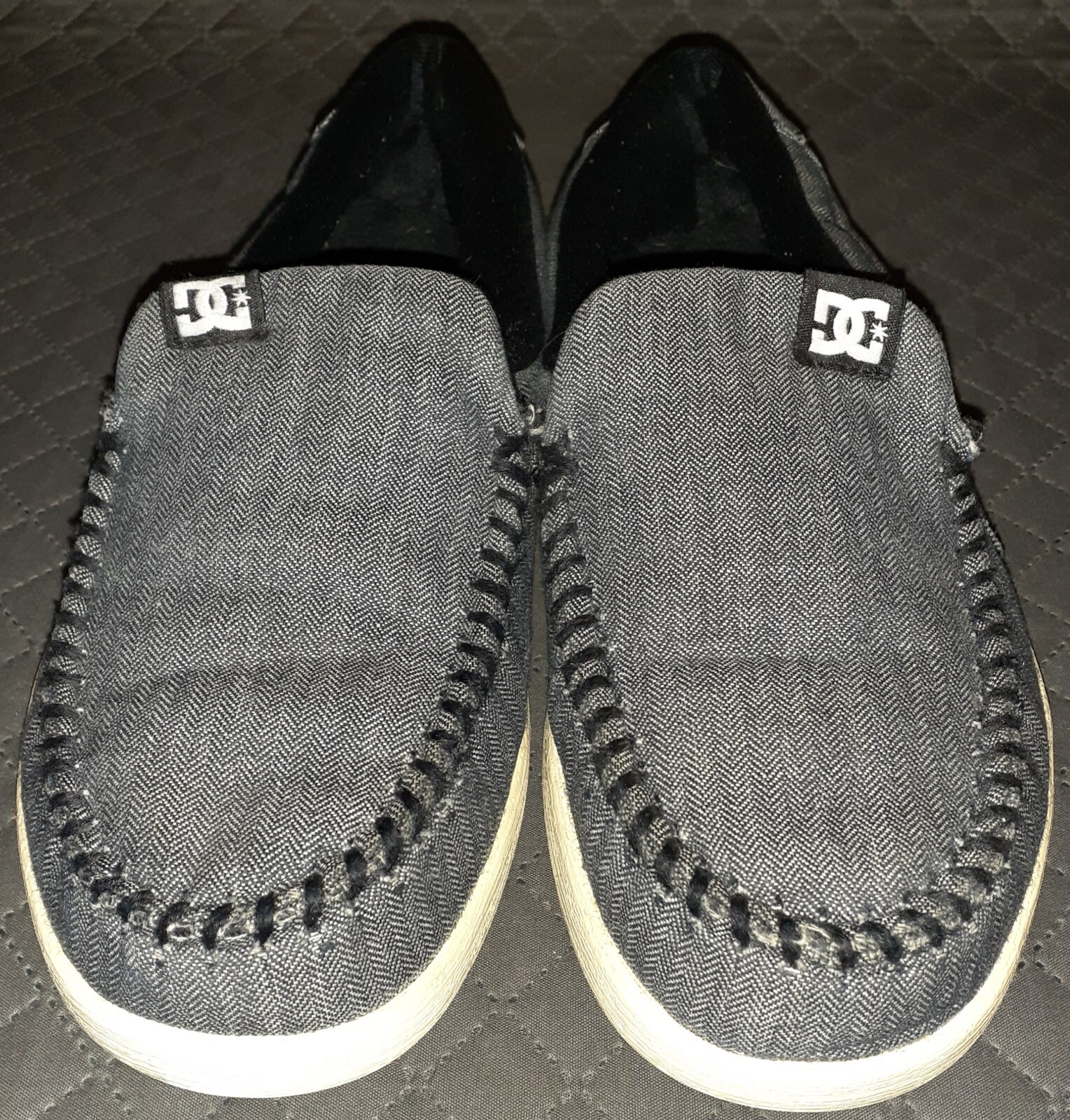 DC Women’s Villain TX Gray Slip On Skateboarding Loafer Slippers US 7 UK 6 EU 39