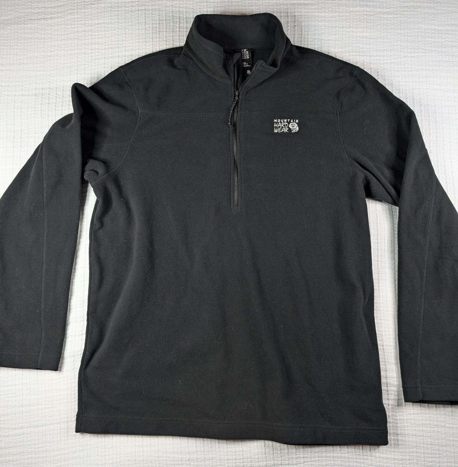 Men’s Mountain Hardwear 1/4 Fleece, Black- Size Large