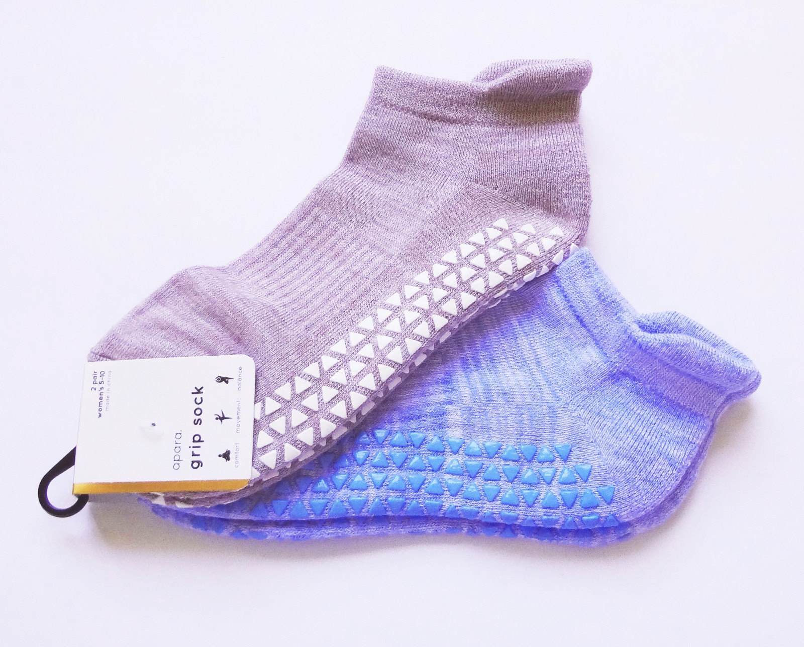 apara grip sock 2 Pairs Woman 5-10 Multi Colors Rayon from Bamboo – New