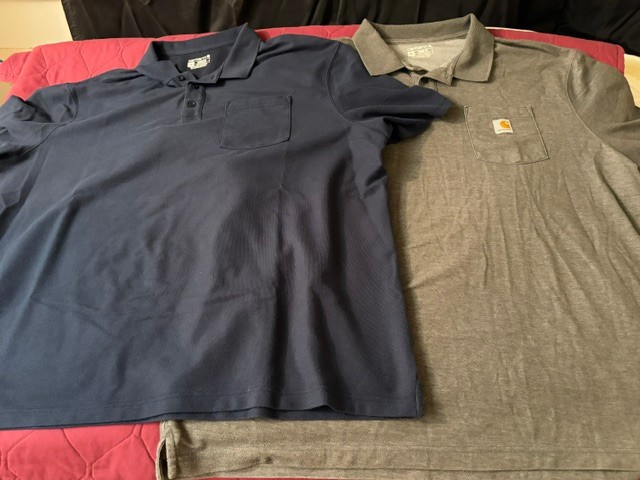 Carhartt * Two Men’s Polo Shirts * size 3XL – XXXL * Navy and Gray