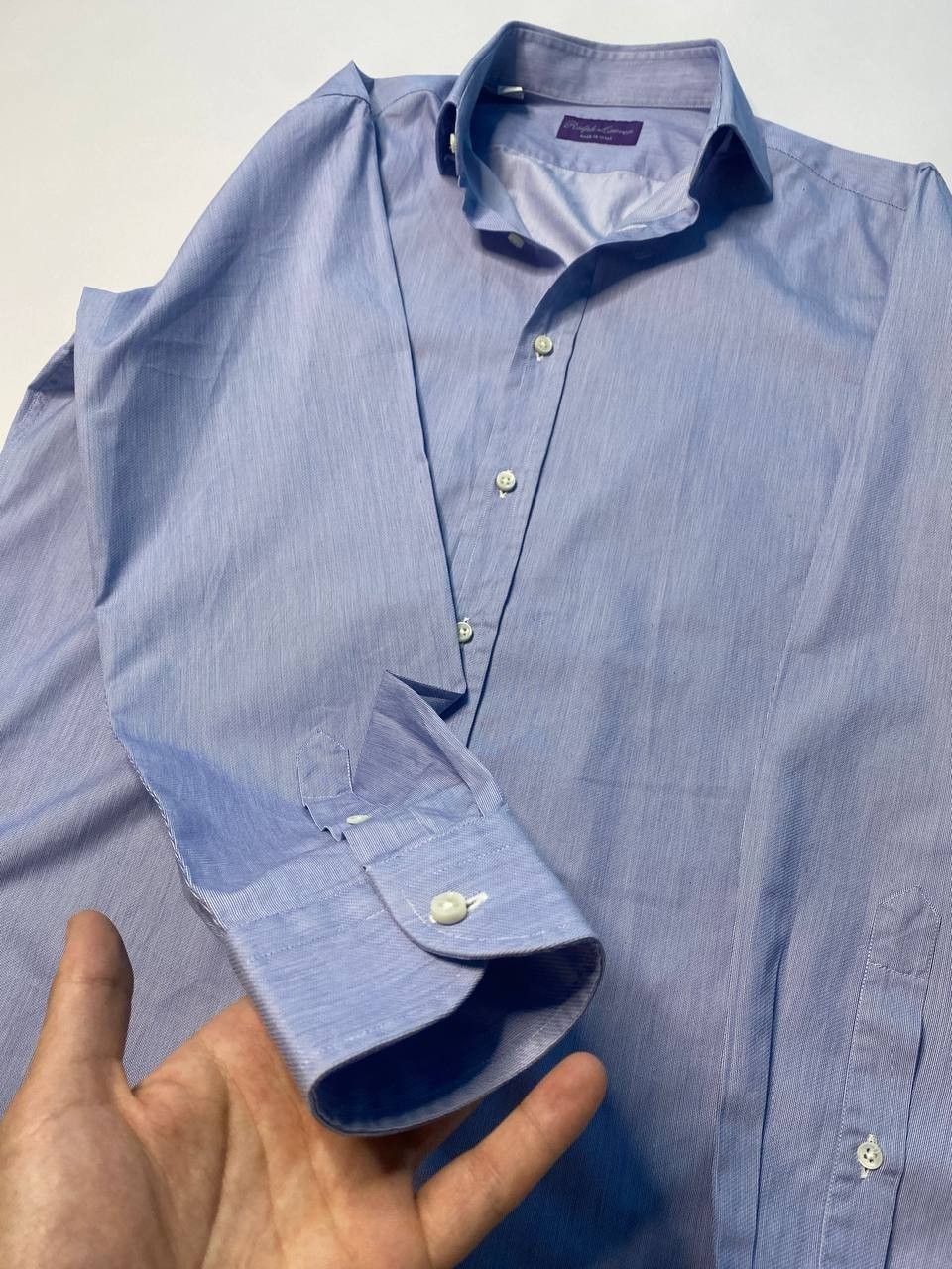 Ralph Lauren Purple Label Men’s Lavender Dress Shirt Long Sleeve Button Up 15.5