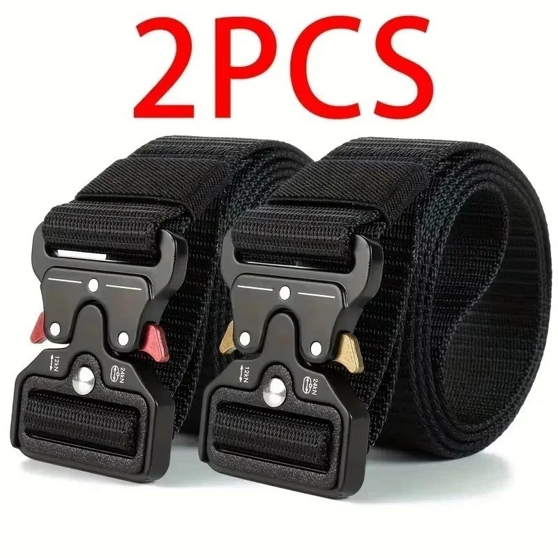Genuine Tactical Belt Quick Release Nylon Military Outdoor Sports Black Unisex
