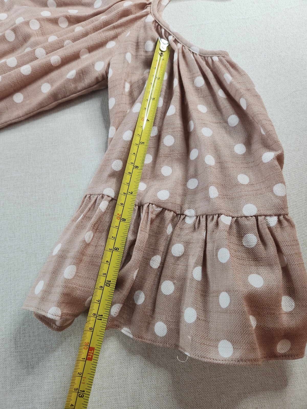 Mustard Seed Off-Shoulder Polka Dot Ruffle Tie Lined Blouse S S18564 #014