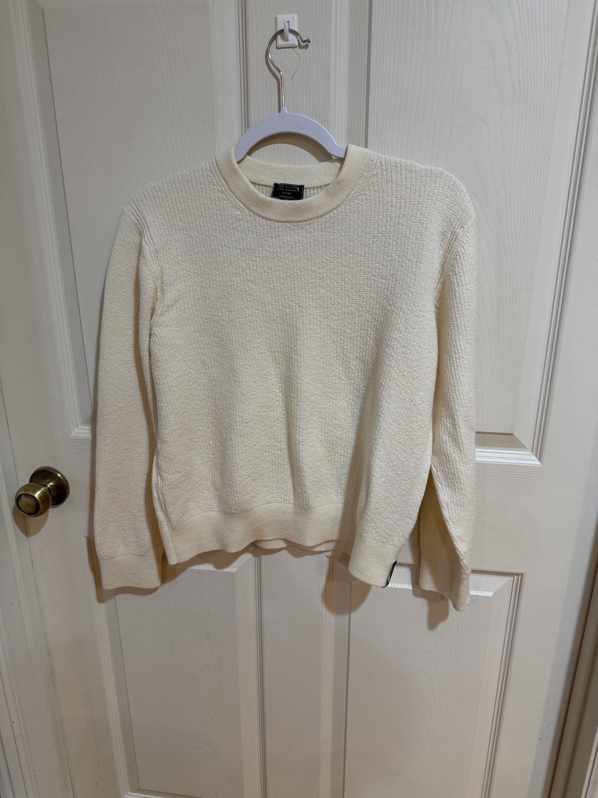 Todd Snyder Wool Classic Crewneck Sweater In Cream Sz XS. Box2