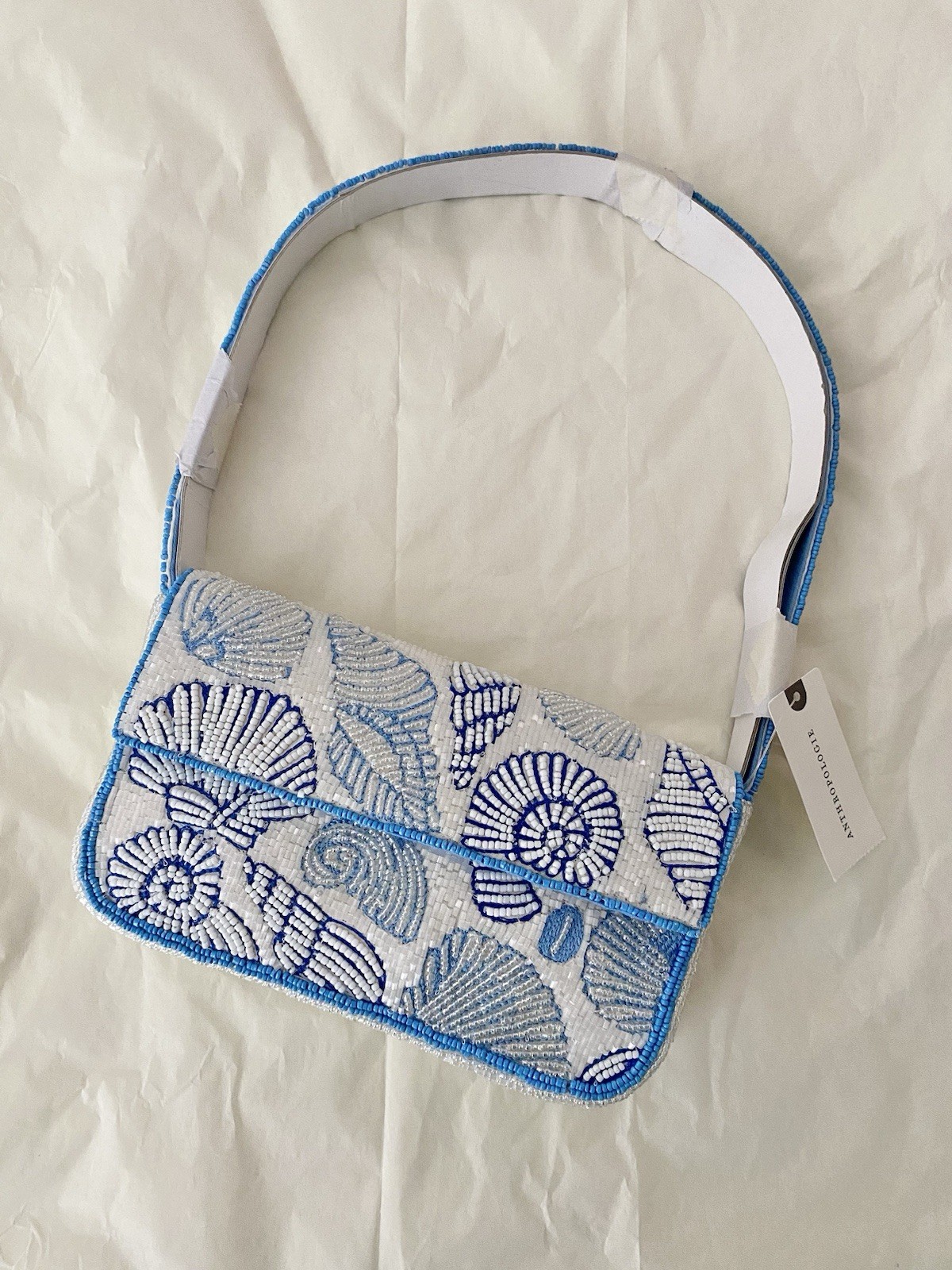 Anthropologie The Fiona Beaded Bag Icon Edition Clam Shells – NWT