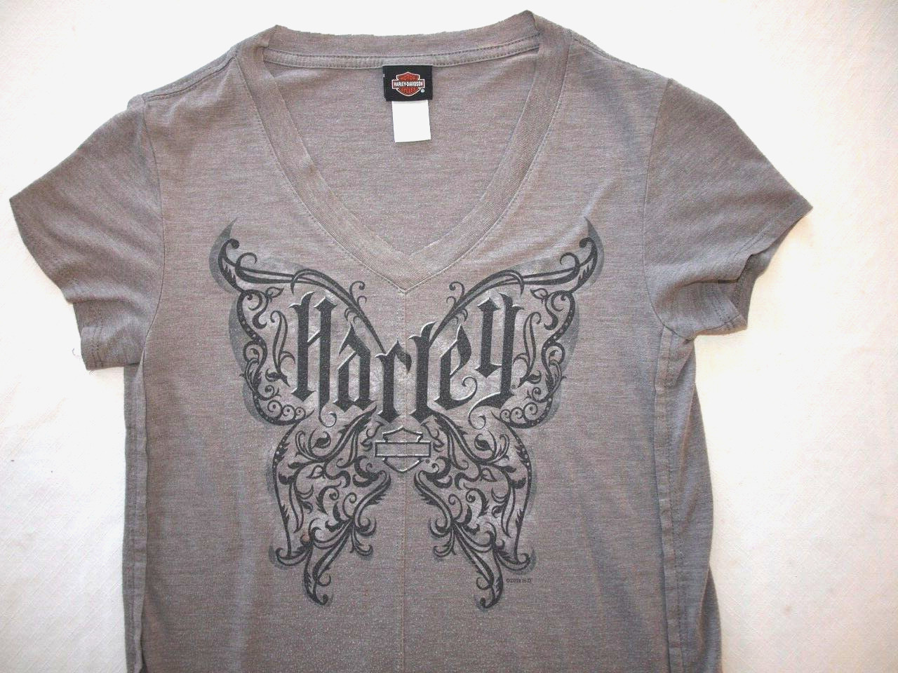 Harley-Davidson Womens T-Shirt Thin Gray S/Sleeve Cap El Cajon, California Sz:S?