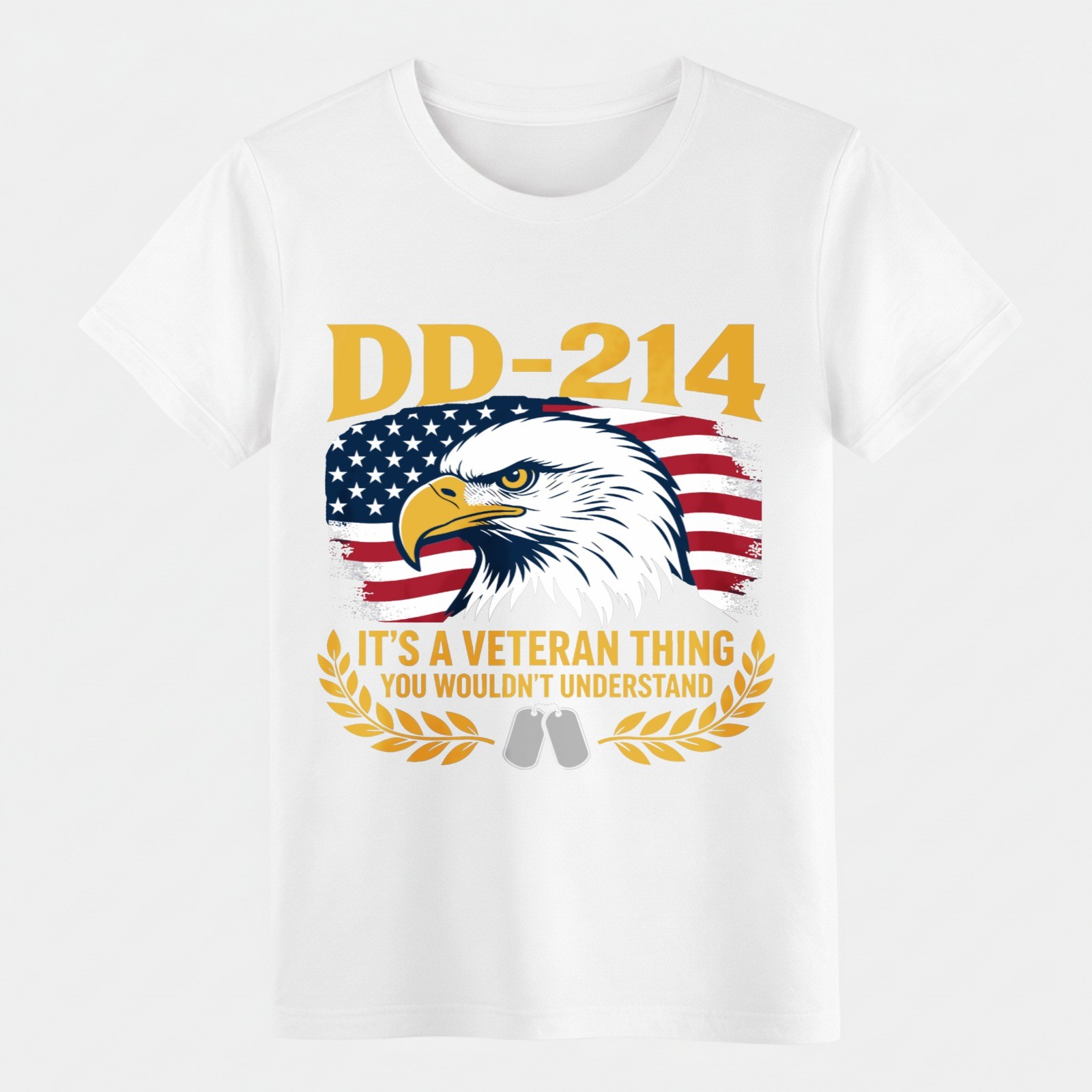 Unisex DD-214 It’s A Veteran Thing You Wouldn’t Understand Eagle Flag T-Shirt