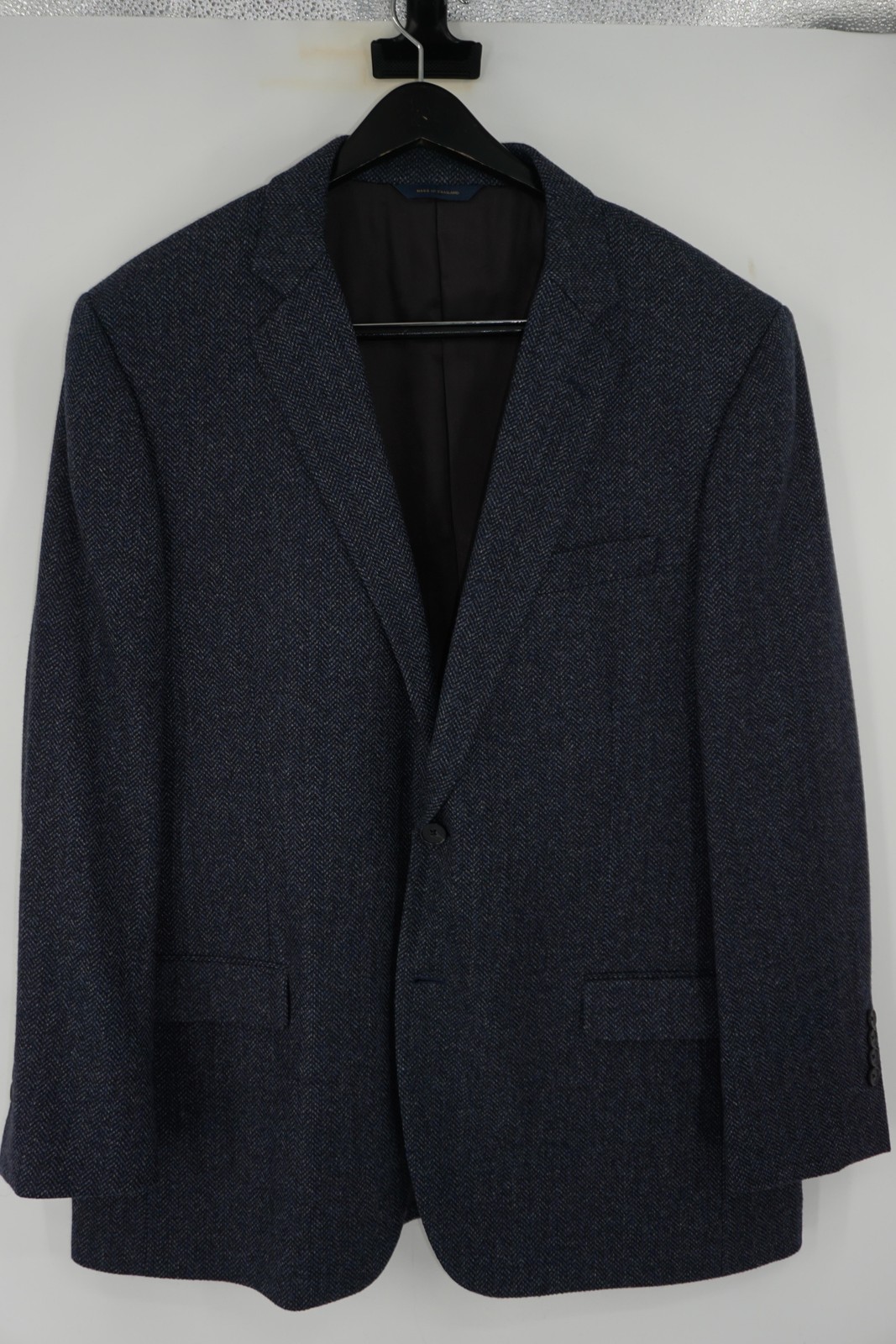 Brooks Brothers Madison Blue Herringbone Tweed Wool Sport Coat Men’s 44R