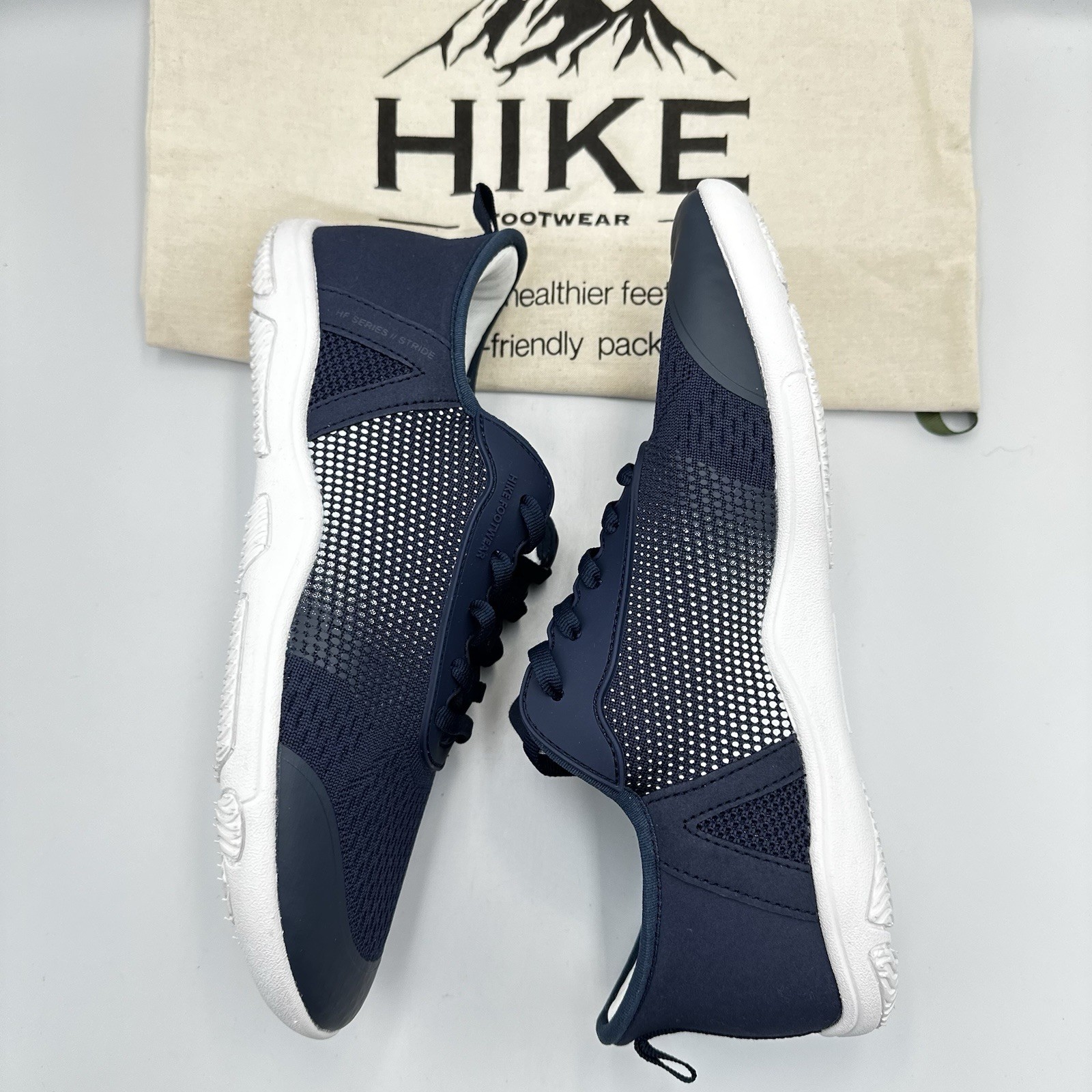 Hike HF Stride Blue White Barefoot Sneakers Sz EU 44 M 11-11.5 W 13-13.5 Ltwt
