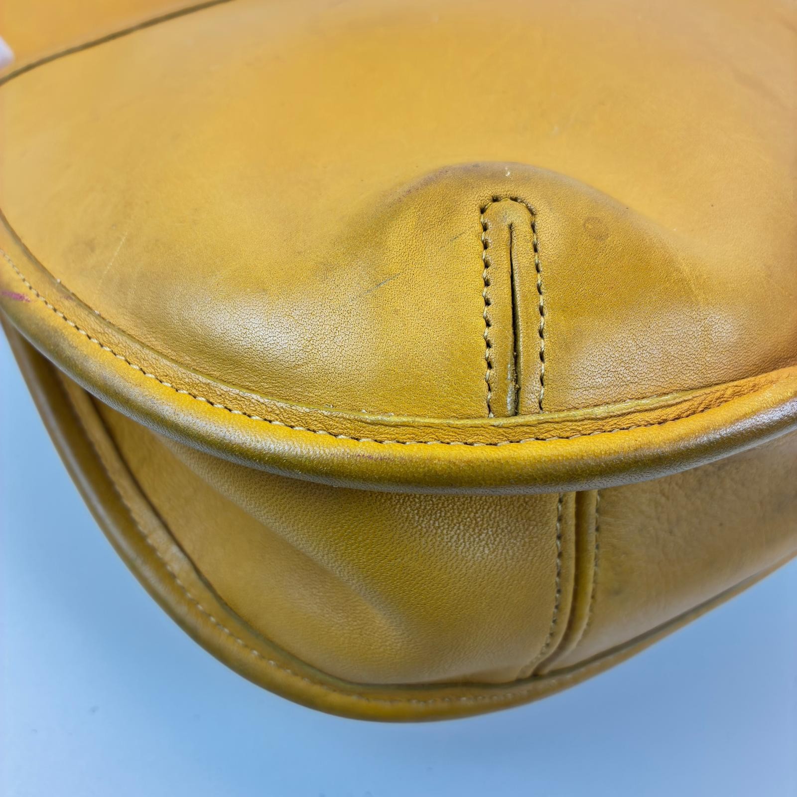 COACH Ergo Shoulder Bag, Yellow Leather Shoulder Bag 9033 leather yellow