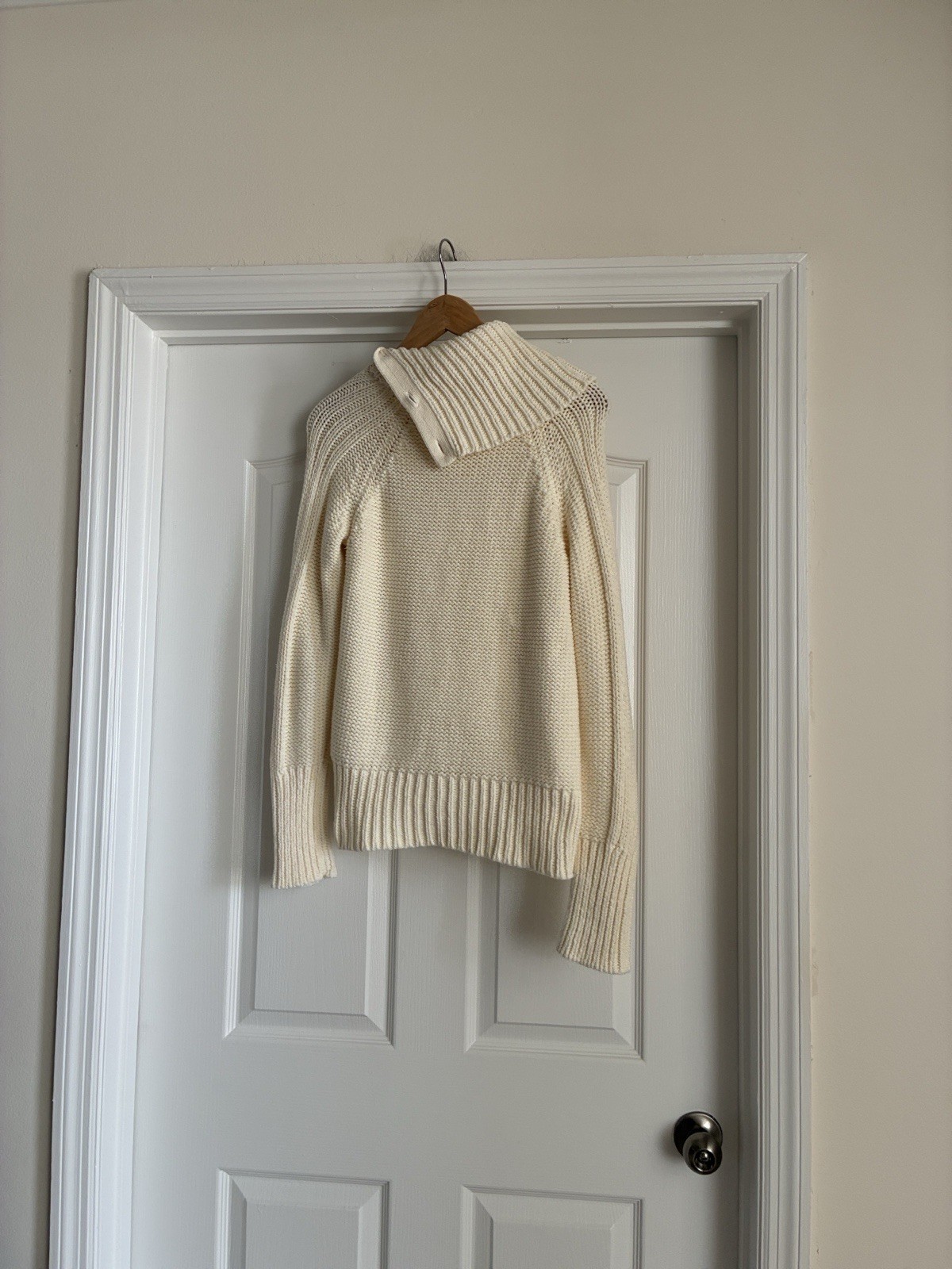 Vintage Falls Creek CableKnit SweaterCream Fisherman Collared CozyCottagecore