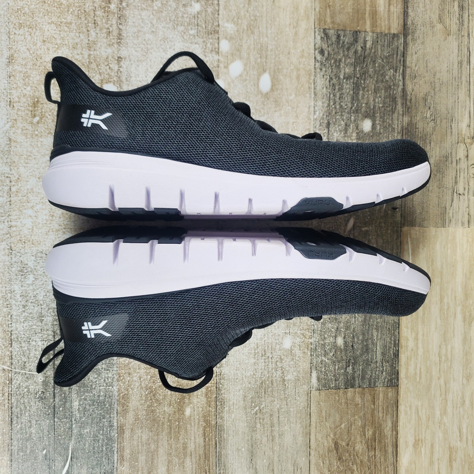 Kuru Flex Via Mens Sz 10.5 M Running Athletic Jet Black Bright White Sneakers