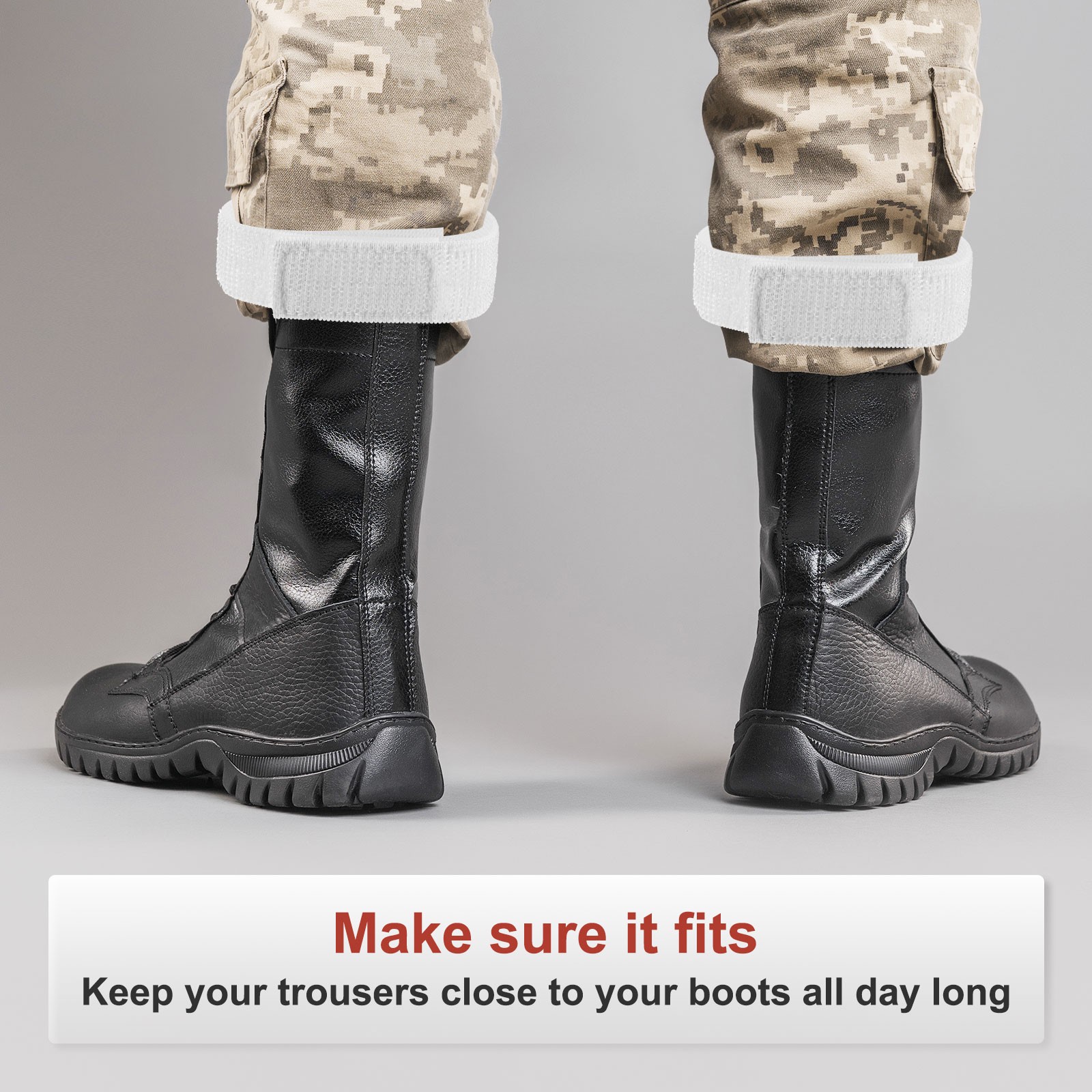 Boot Straps for Cowboy Boots [2PCS] – Leg Pant Straps – [Black-19.7IN]