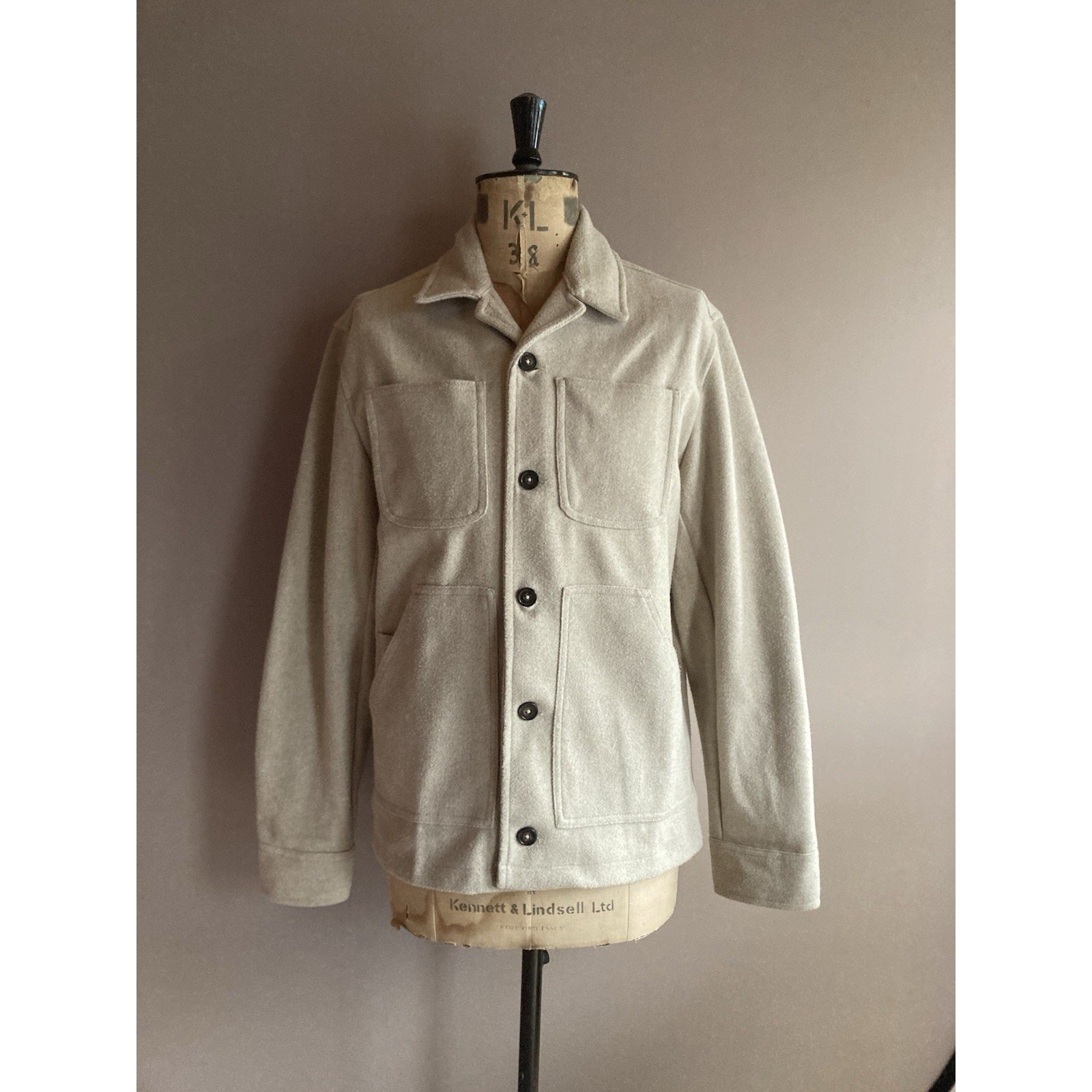 Common People Chore Jacket Mens Size L Beige Utility Worker
