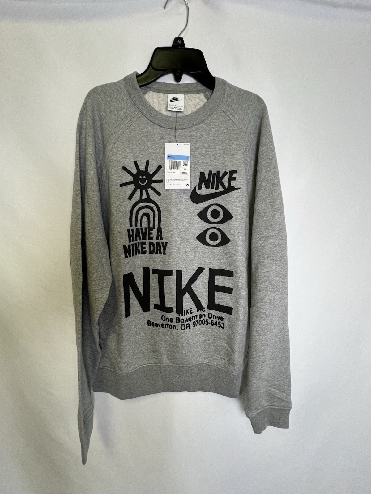 NIKE Sportswear Have a Nike Day TerryPullover Crewneck men sz M gray DQ4169-638