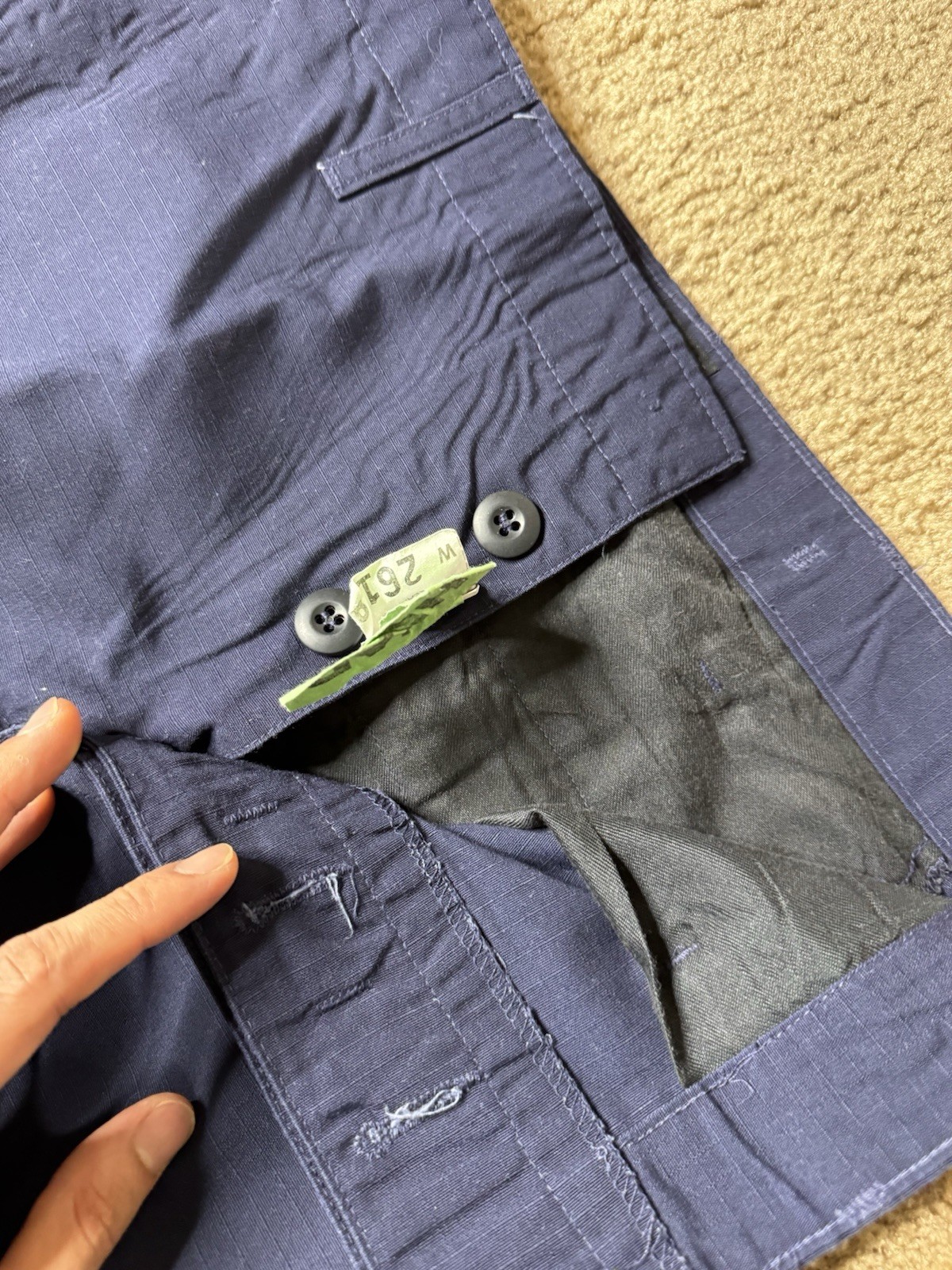 Propper Men’s Ripstop Cargo Pants Blue Military Polyester Cotton Small Regular