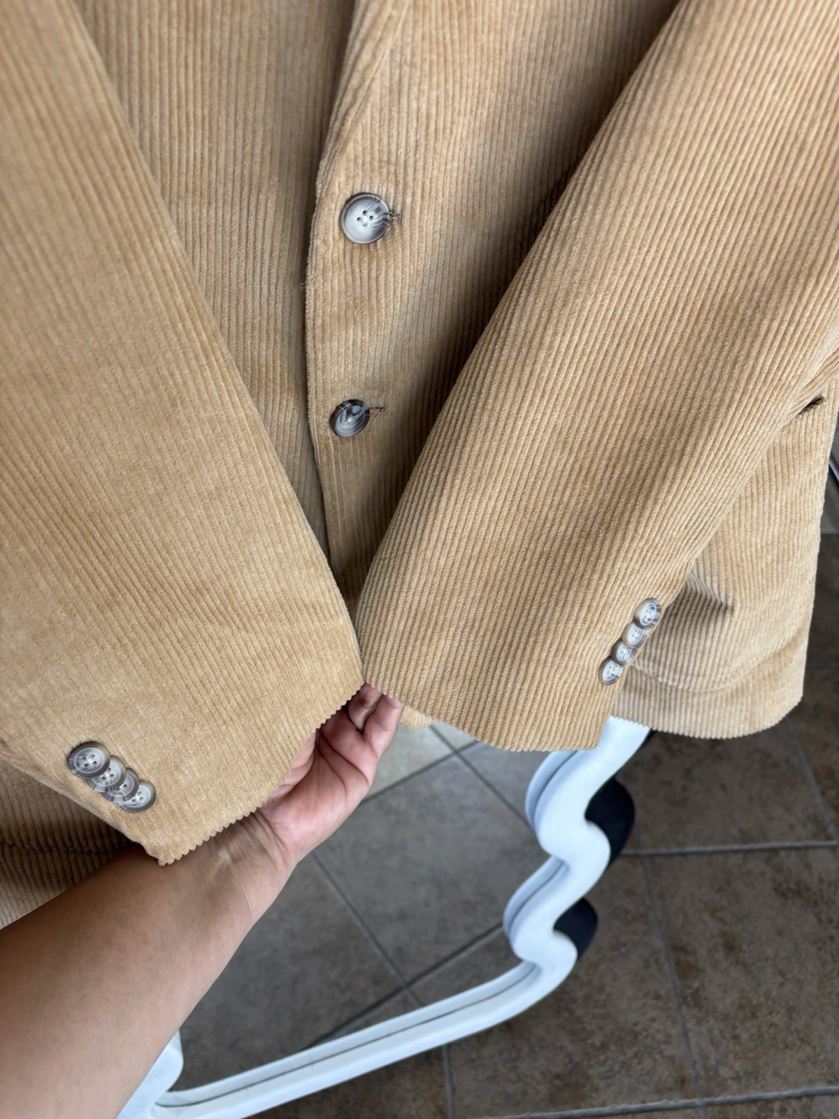 Jos. A. Bank 1905 Men’s Tan Solid Corduroy Sport Coat 42R 2-Piece 2-Button