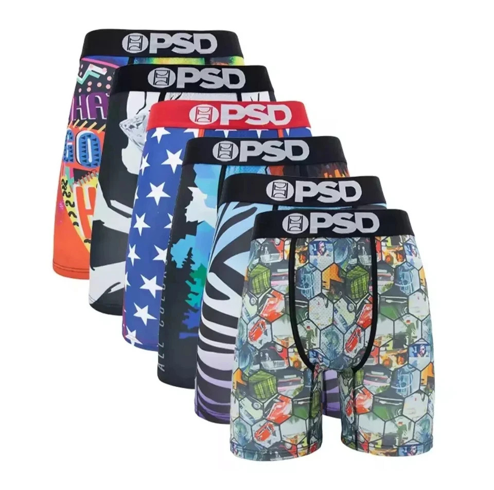 6-Piece PSD Underwear Briefs Set – 14 Style Options, Comfortable Men’s Boxers