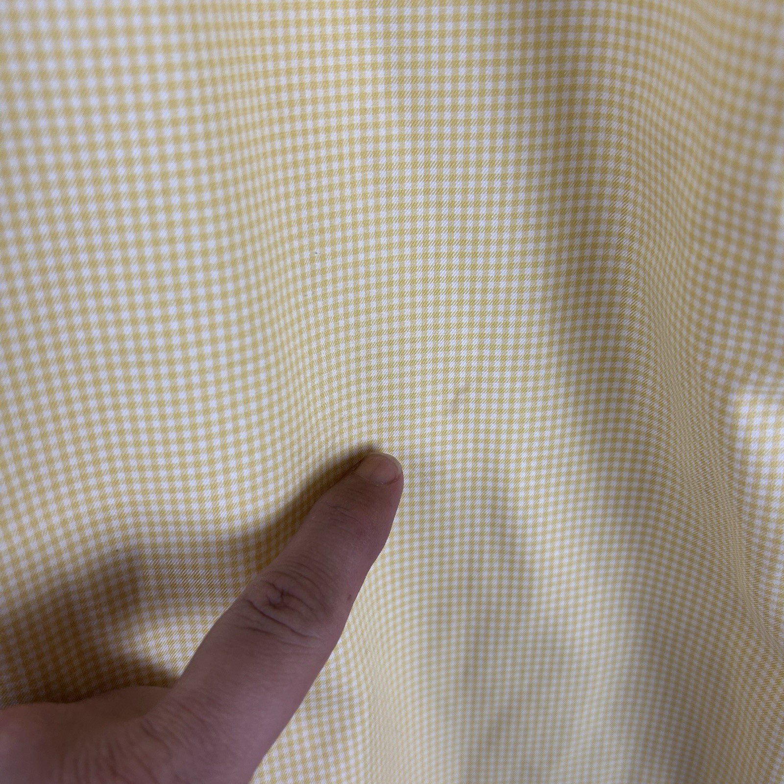 Brooks Brothers 15 1/2-35 Yellow Check Long Sleeve Button Shirt Men 100% Cotton