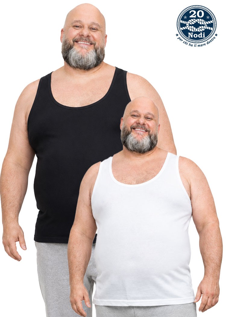 men’s underwear PLUS SIZES tank top wide shoulder cotton jersey from 2 XL to 10