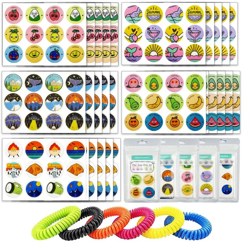 Mosquito Repellent Stickers, 300 Pack for Kids & Adults, Outdoor/Indoor, Natural