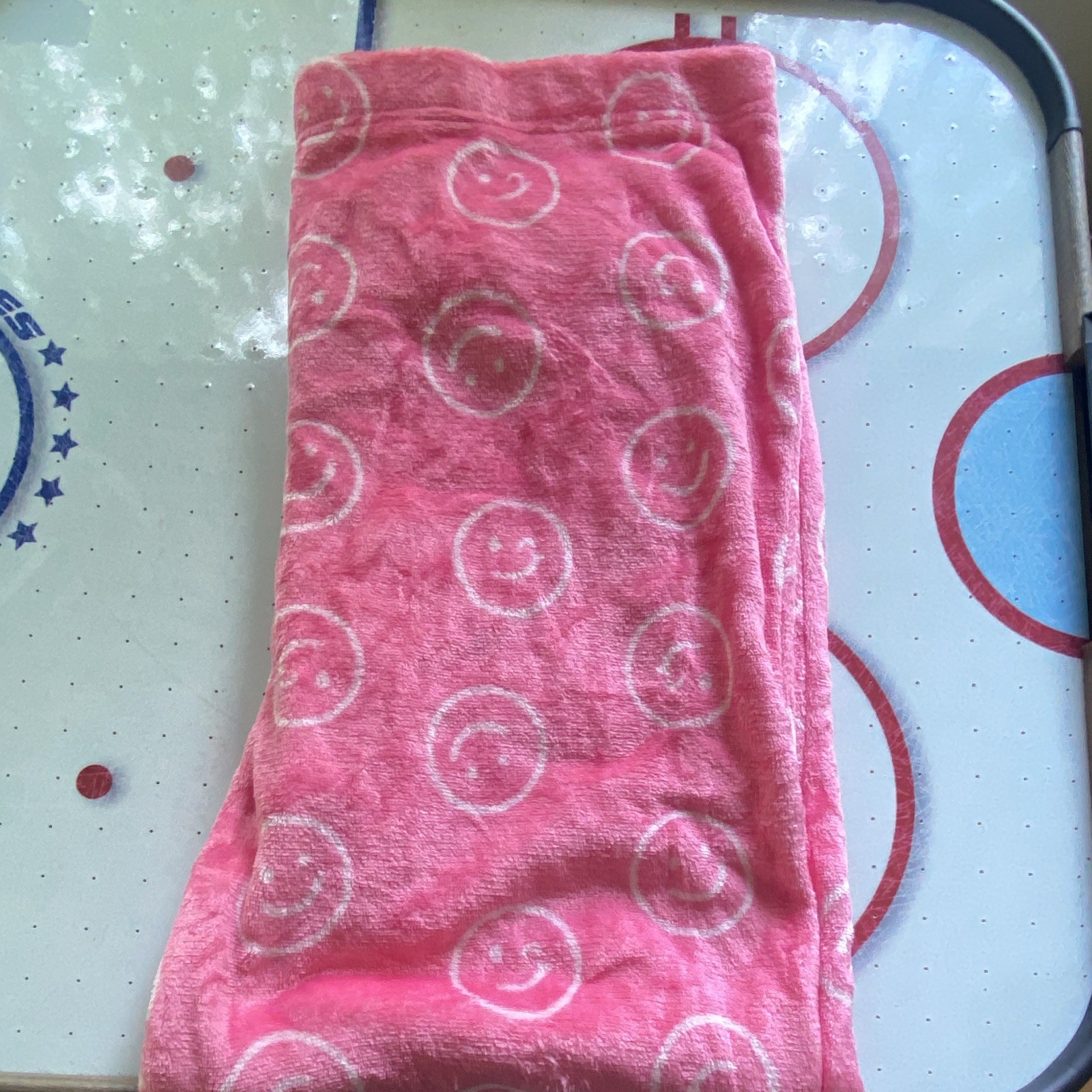 Bobbie Brooks Pink Fleece Smiley Graphic Lounge Pants Embroidered Drawstring 3X