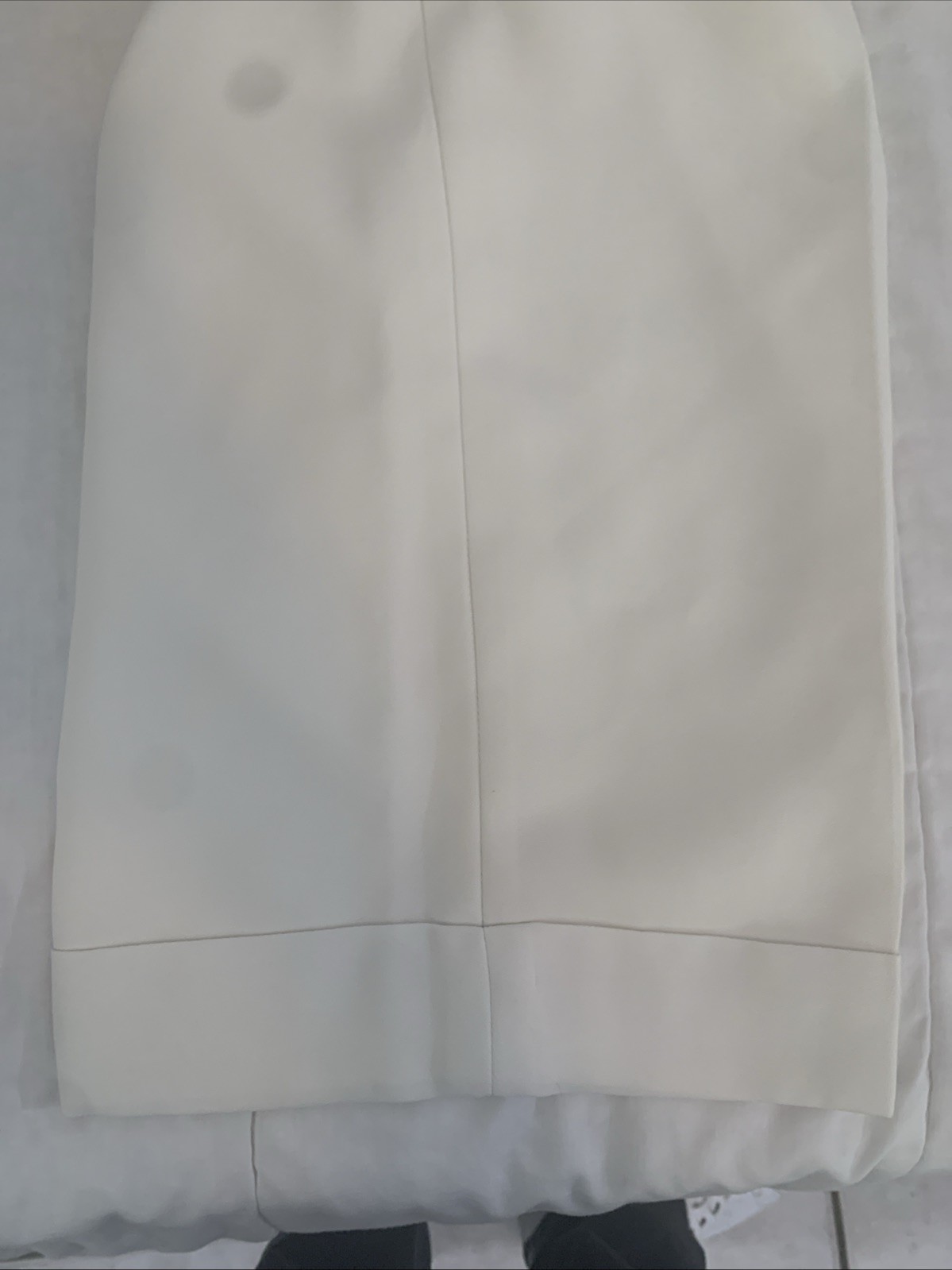LRL Black Label Wide Leg Trouser Pants Women Size 16 Winter Cream Inseam 29.5 in