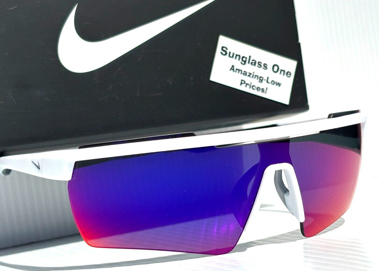 Nike WINDSHIELD ELITE 20 White Navy Frame Field Tint Sunglass CW1167 103